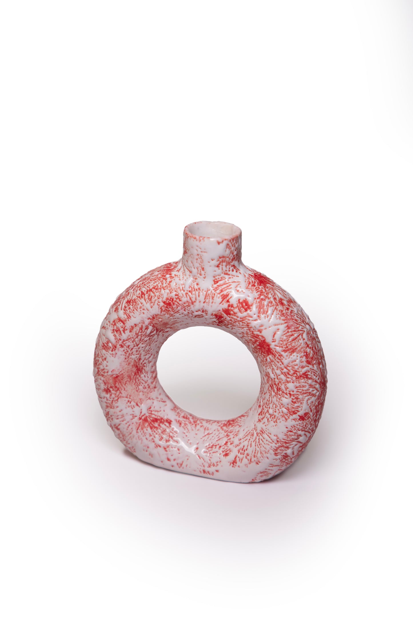 Celestia Ring Ceramic Vase- 8 inch