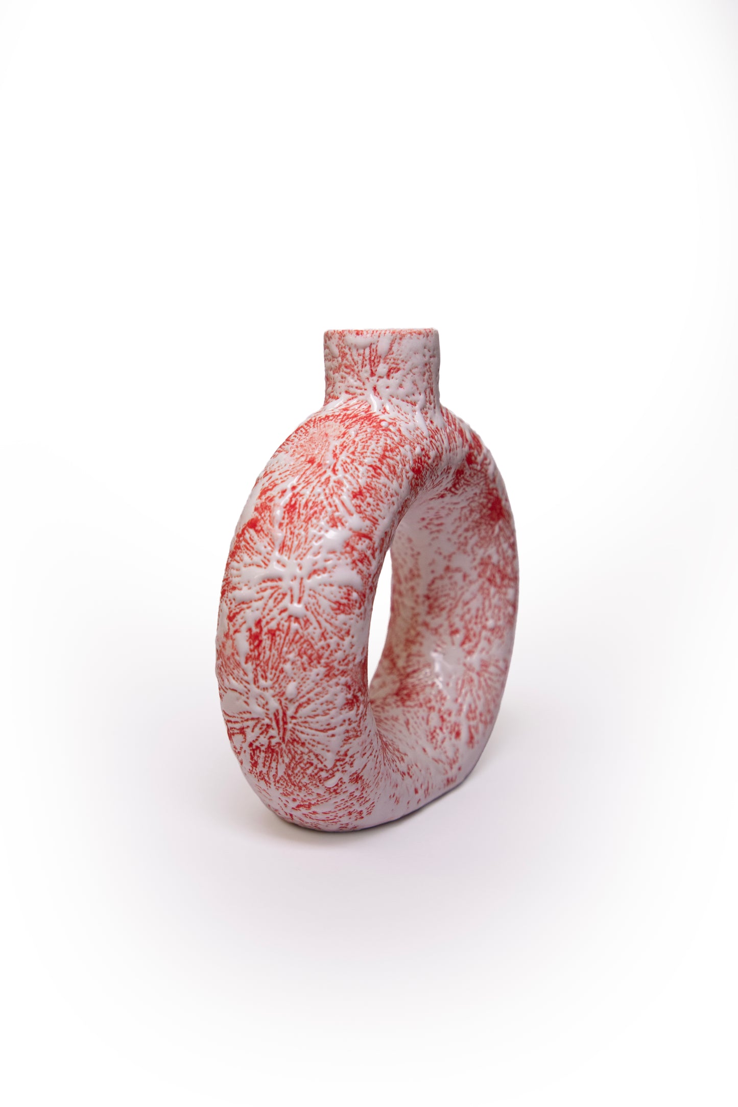 Celestia Ring Ceramic Vase- 8 inch
