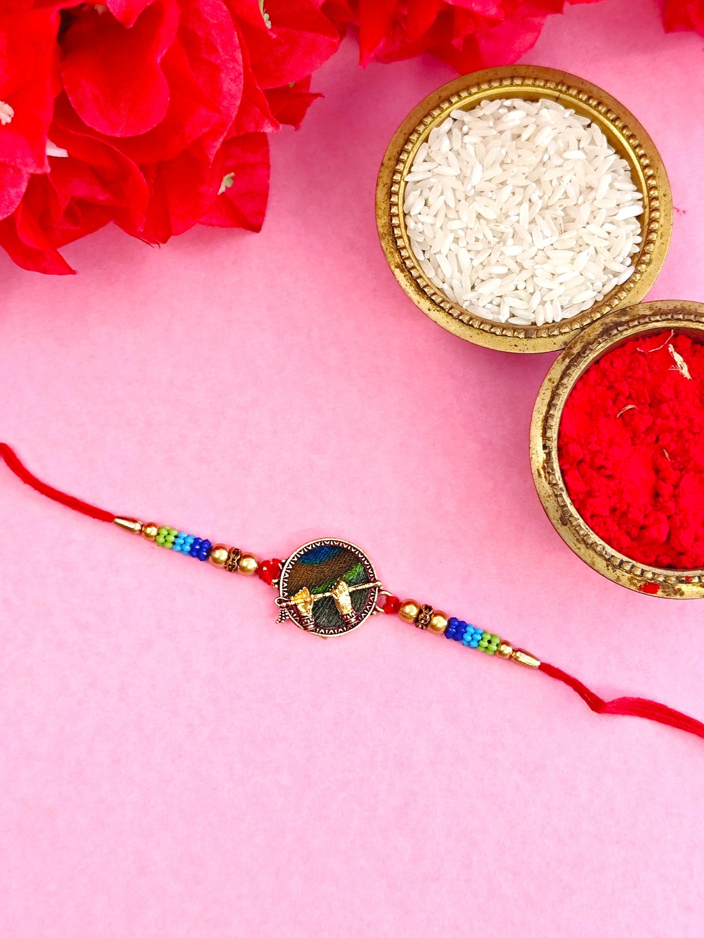 Bhai Rakhi with Original Peacock Feather