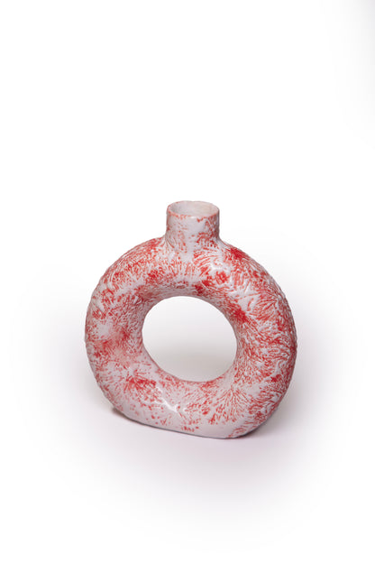 Celestia Ring Ceramic Vase- 8 inch