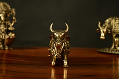 Handcrafted Brass Nandi Idol – Sacred vahan of Lord Shiva | Divine Home Temple Decor