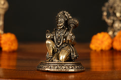 Handcrafted Brass Hanuman Idol – Small Decorative Showpiece (2.5 Inches)
