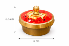 Brass Sindoor Dani (5 cm) | Traditional Kumkum Box | Pooja & Bridal Ritual Container