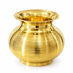 Premium Brass Kalash | Traditional Pooja Kalash | Decorative & Spiritual Home Essential | (563 gm)(11 inch Height)