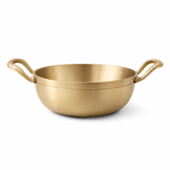 Pure Brass Kadhai for Cooking & Serving | Traditional Indian Utensil