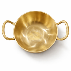Pure Brass Kadhai for Cooking & Serving | Traditional Indian Utensil