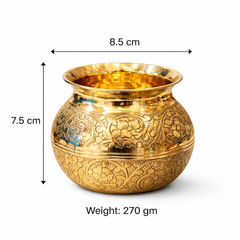 Handcrafted Brass Kalash (270 g) | Pooja Kalash | Traditional Serving & Décor Kalash