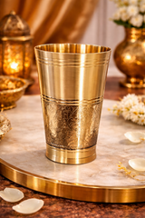 Handcrafted Brass Tumbler | Traditional Luxury Glassware India