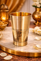 Large Brass Glass (200g, 11 cm) | Premium Engraved Drinking Tumbler | Premium Drinkware