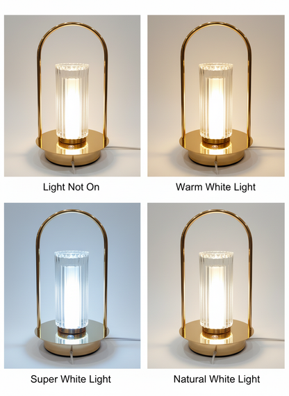 Portable Rechargable Dimmable 3 lights Lantern Lamp - 9 inch Height
