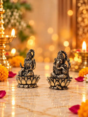Lotus Base Ganesh Lakshmi Set