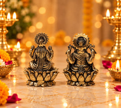 Lotus Base Ganesh Lakshmi Set