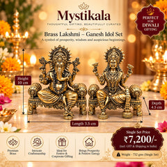 Royal Antique Finish Ganesh Lakshmi Idol Set