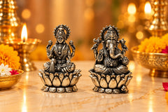 Lotus Base Ganesh Lakshmi Set