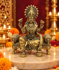 Royal Antique Finish Ganesh Lakshmi Idol Set