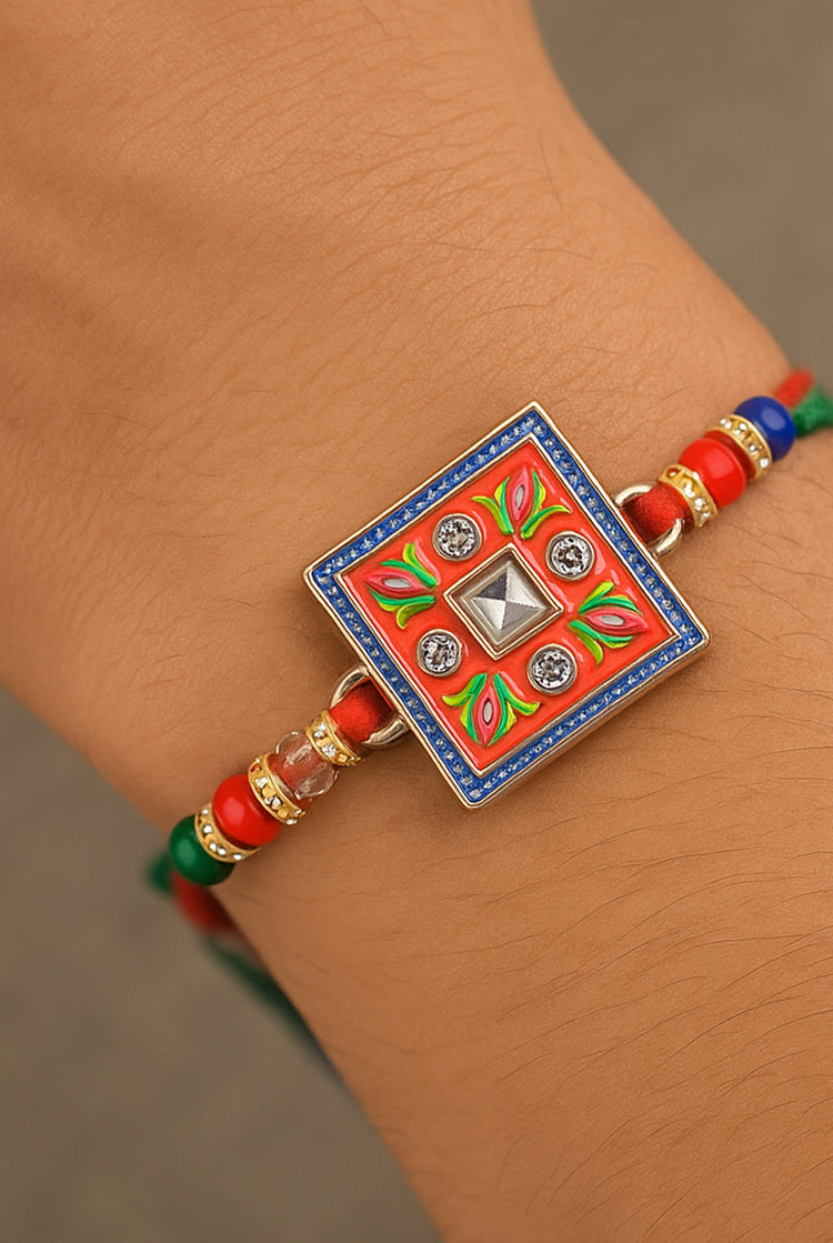 Meenakari work Rakhi